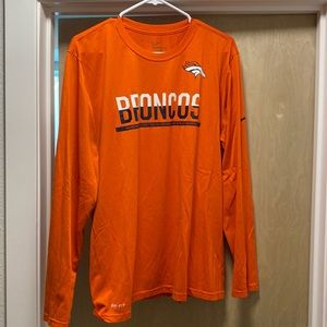Nike Denver broncos long sleeve dri fit shirt